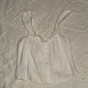 Women's White Button-Up Top